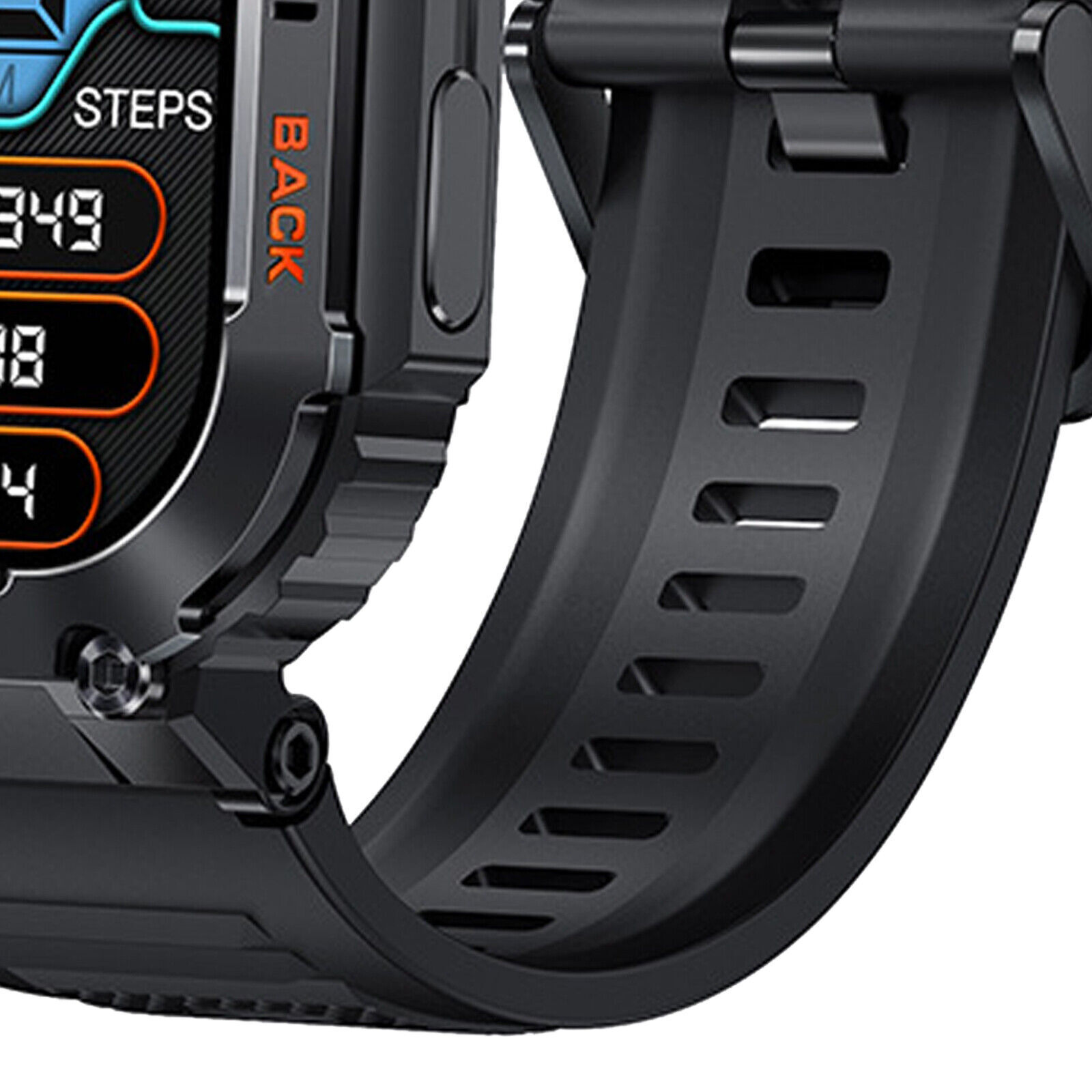 Military Smart Watch 1.96″ HD Outdoor Tactical Rugged Smartwatch Fitness Tracker