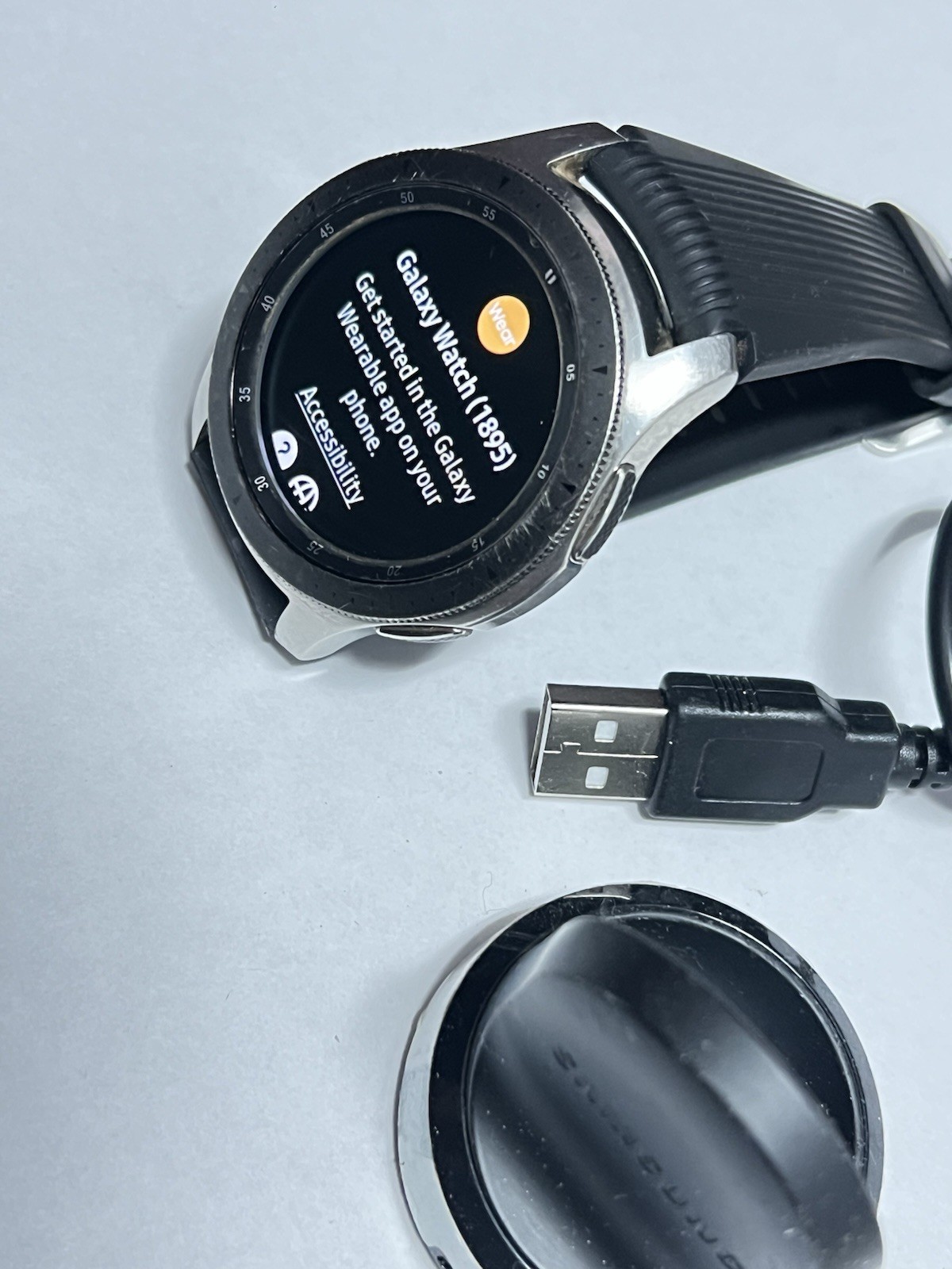 Samsung Galaxy Watch Sm-r800 46mm Silver Smartwatch Bluetooth WiFi