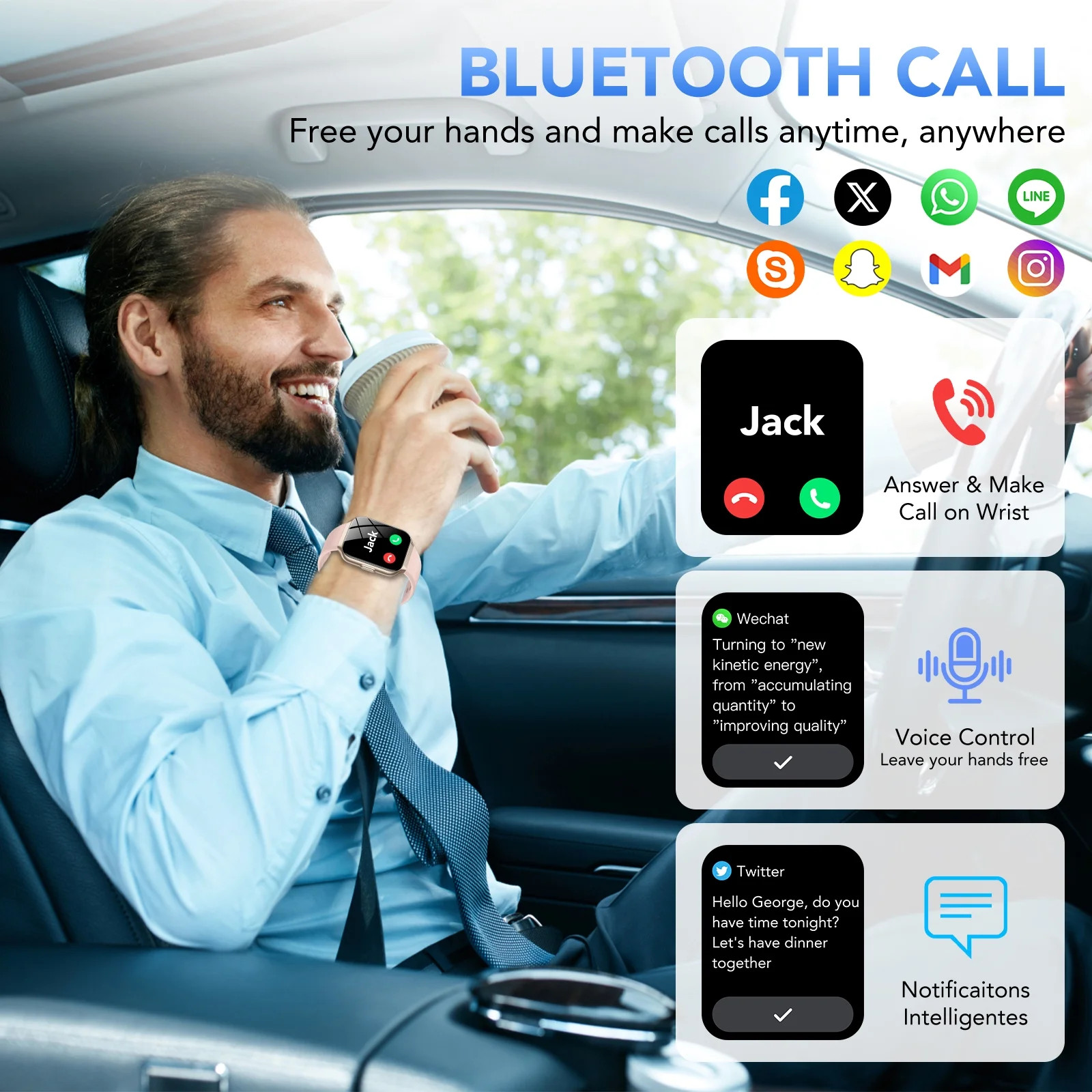 Smart Watch Fits for Android and iPhone 1.96” Smartwatch for Men Women 110+ Spo