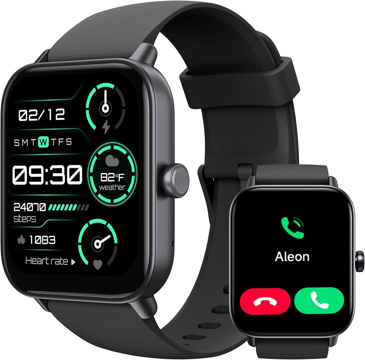 Smart Watch Women Men Alexa Built-in Call HR Steps Sports for Galaxy Phones
