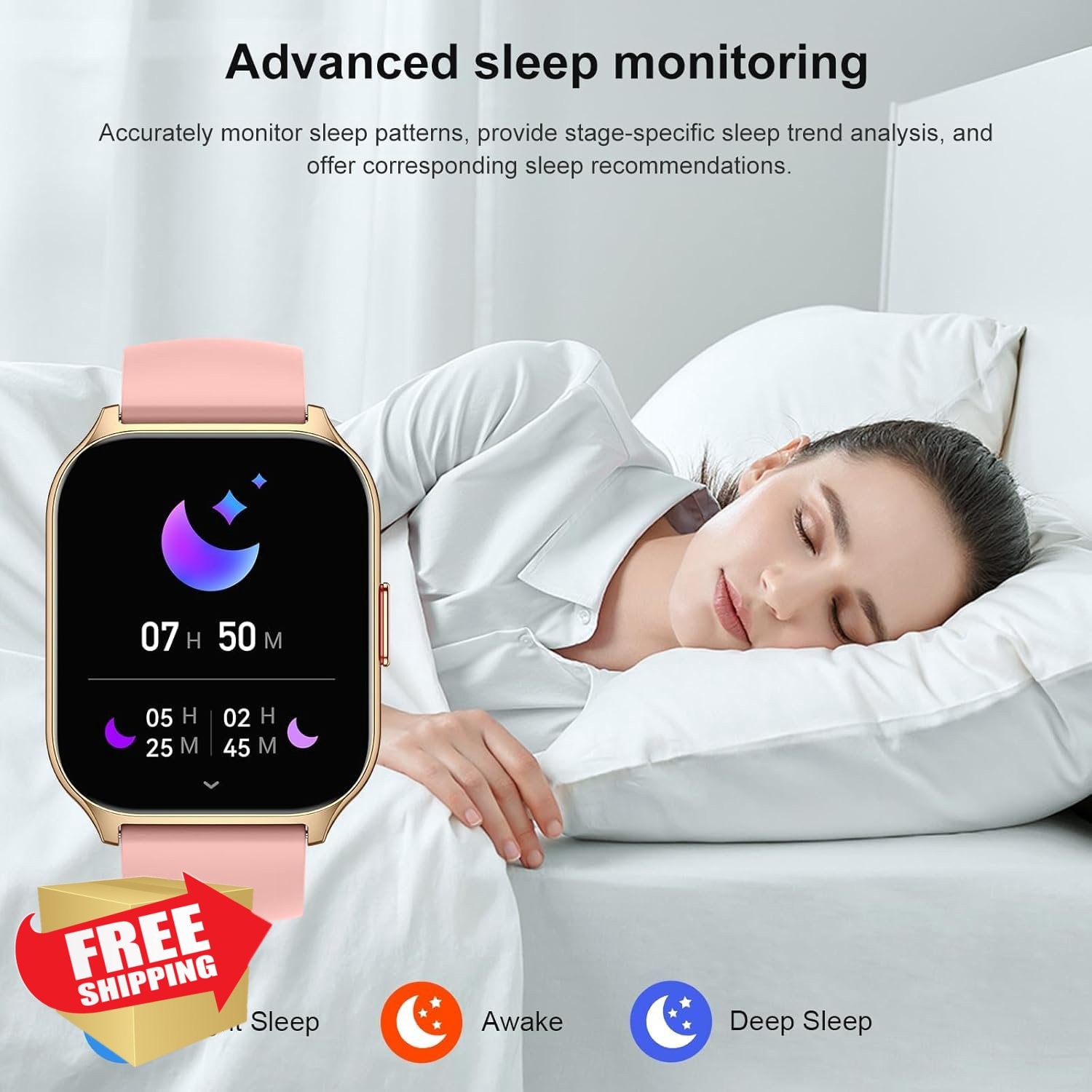 LIMTZOPY smart watch pink 2.01″ HD fitness
