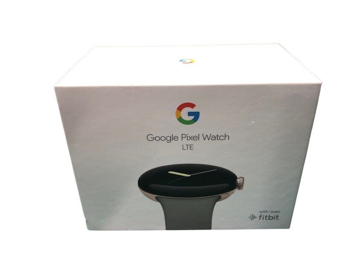 Google Pixel Watch with Fitbit 41mm LTE Champagne Gold Case w/ Hazel Active Band