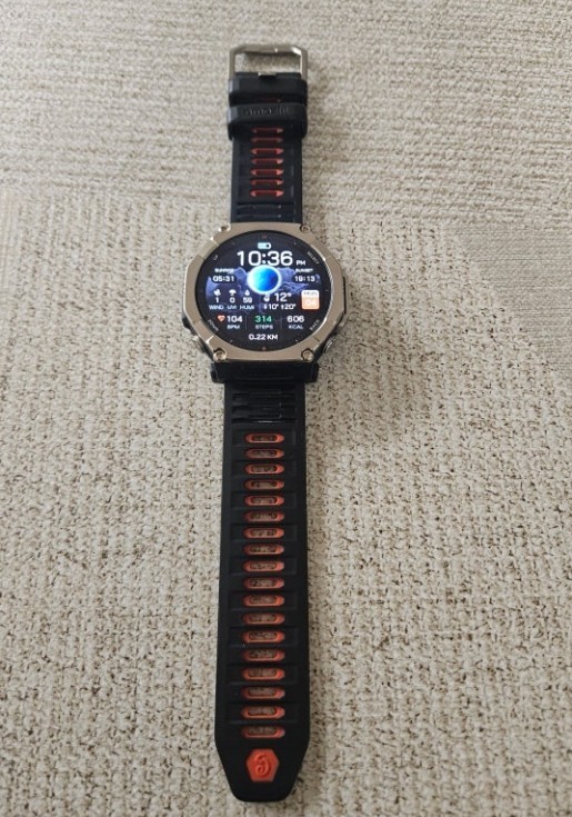 Amazfit T-Rex Ultra 2 Smart Watch 1.5″ AMOLED Display, 51mm Titanium, Flashlight