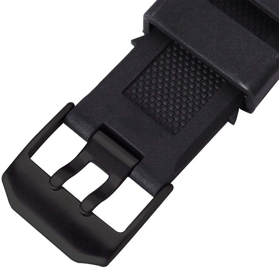 Strap Only For 3050 8800 3950 Series 23mm Rubber Waterproof Black/Silver Buckle