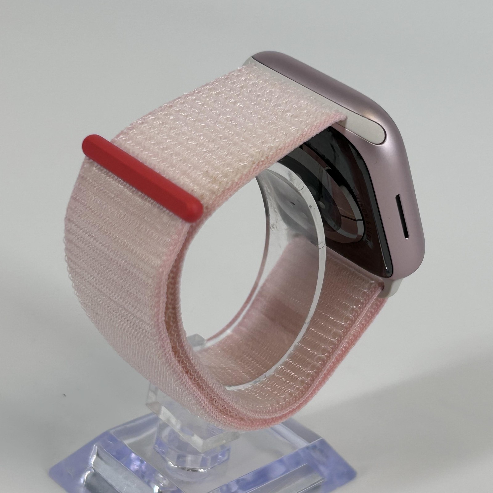 Apple Watch (Series 9) 45mm Pink Aluminum (LTE) w/ Pink Sport Loop – Excellent