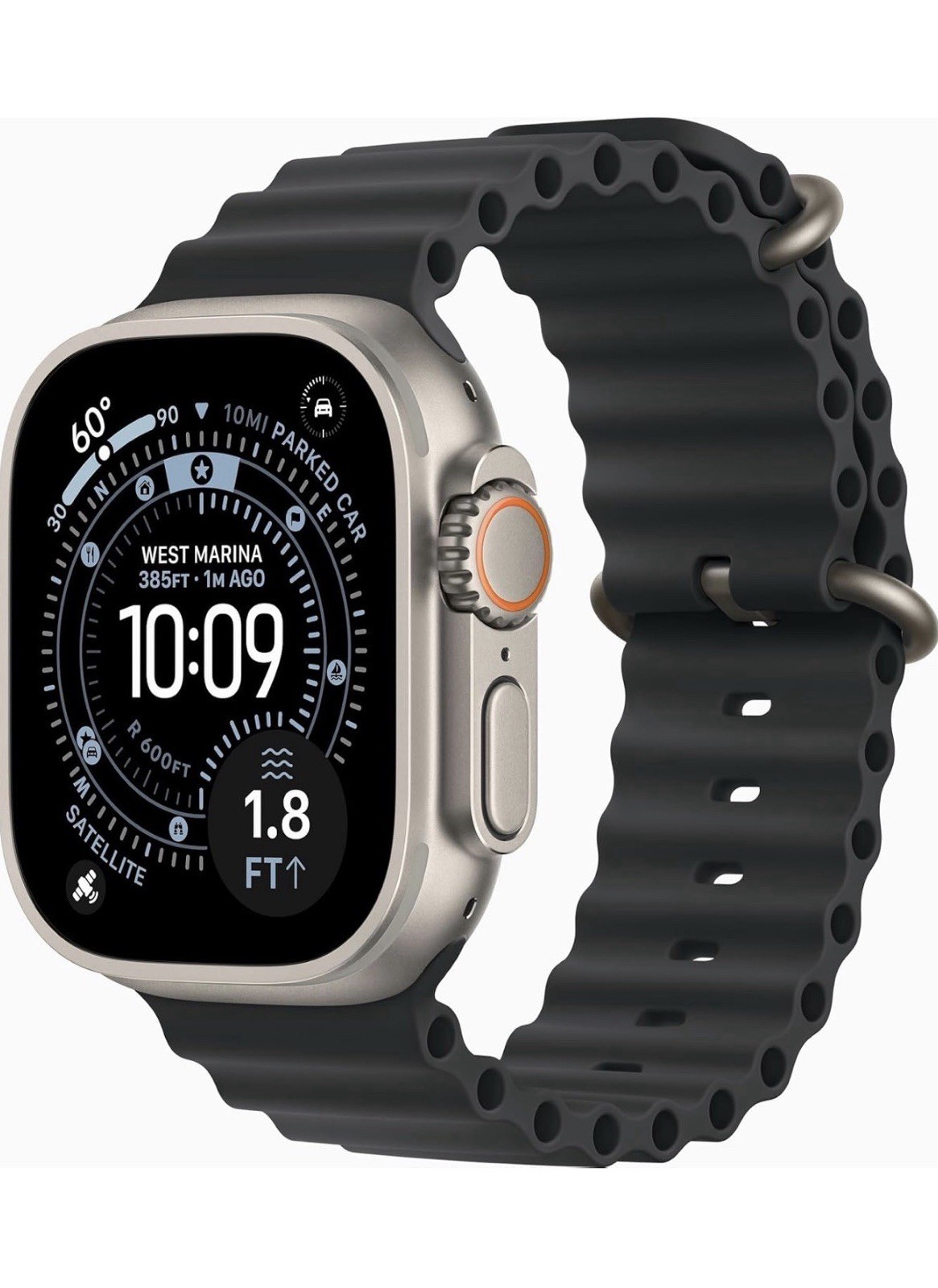 Apple Watch Ultra 2 49mm Titanium Case – GPS / CELL – Black Ocean Band