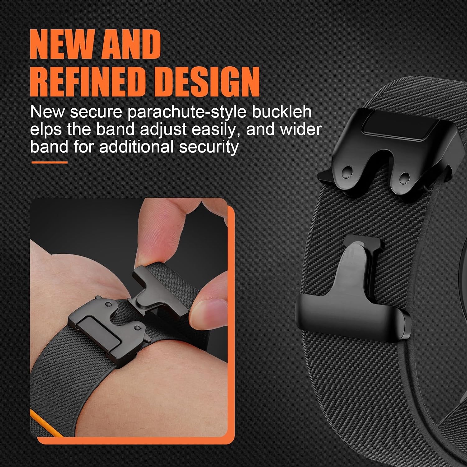 Nylon Elastic Band for Google Pixel Watch 4 45mm – Stretchy Strap in Black