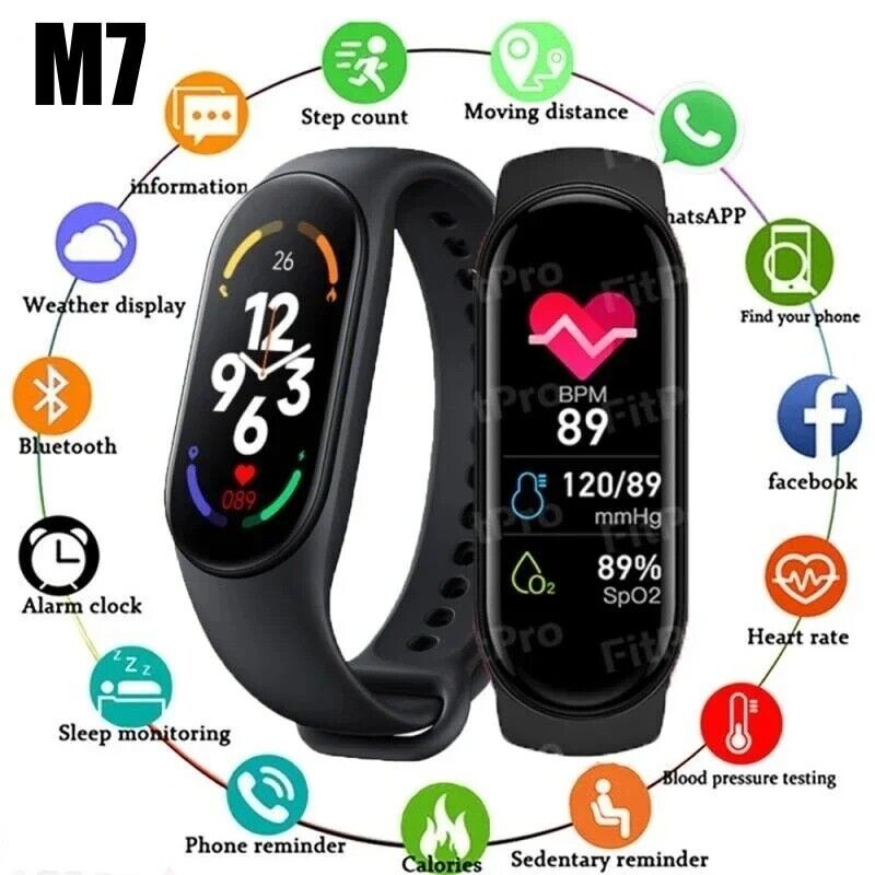 M7 Digital Smartwatch For men and women connected bracelet.