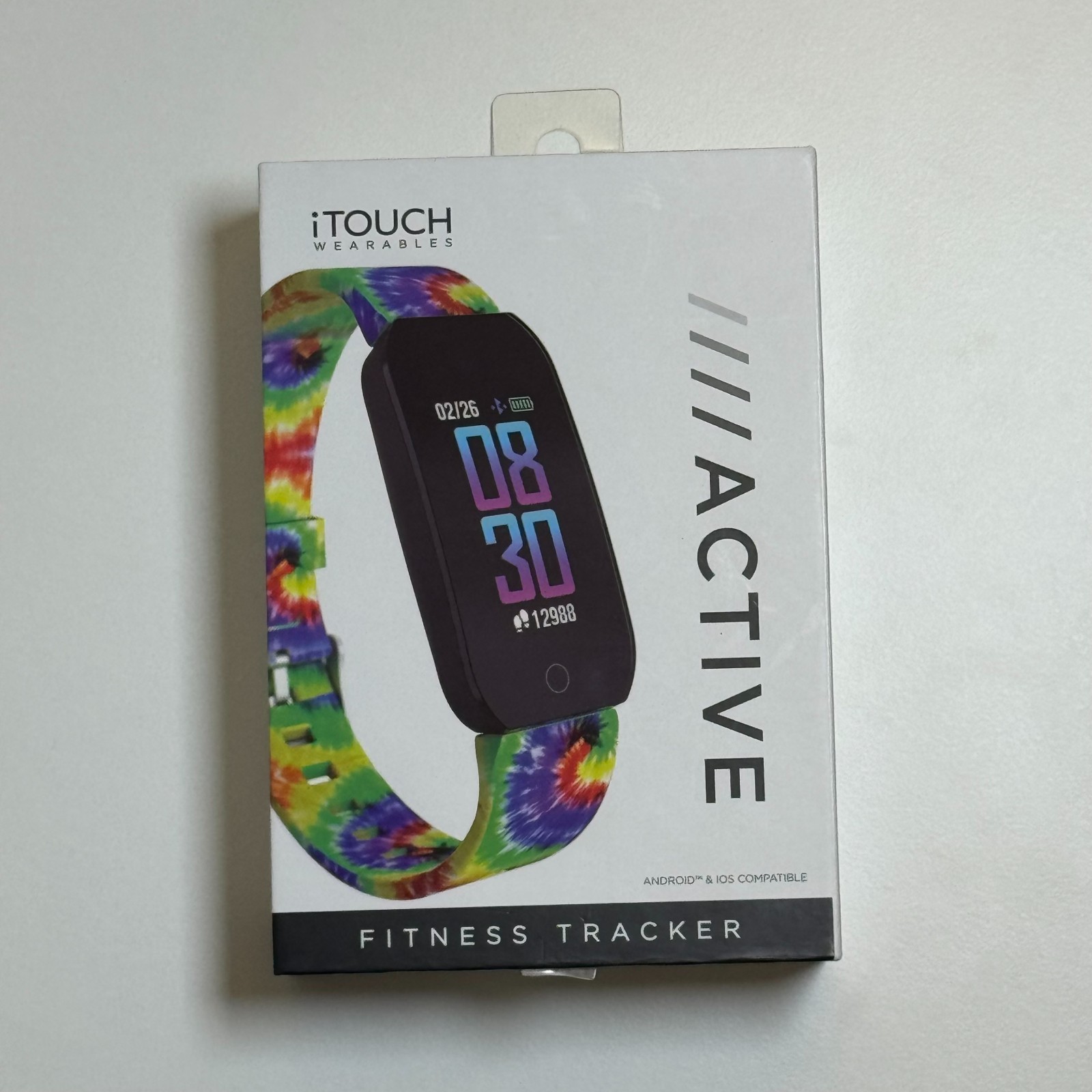 NEW iTouch Active Health & Fitness Tracker Smartwatch Tie Dye Heart Rate Monitor
