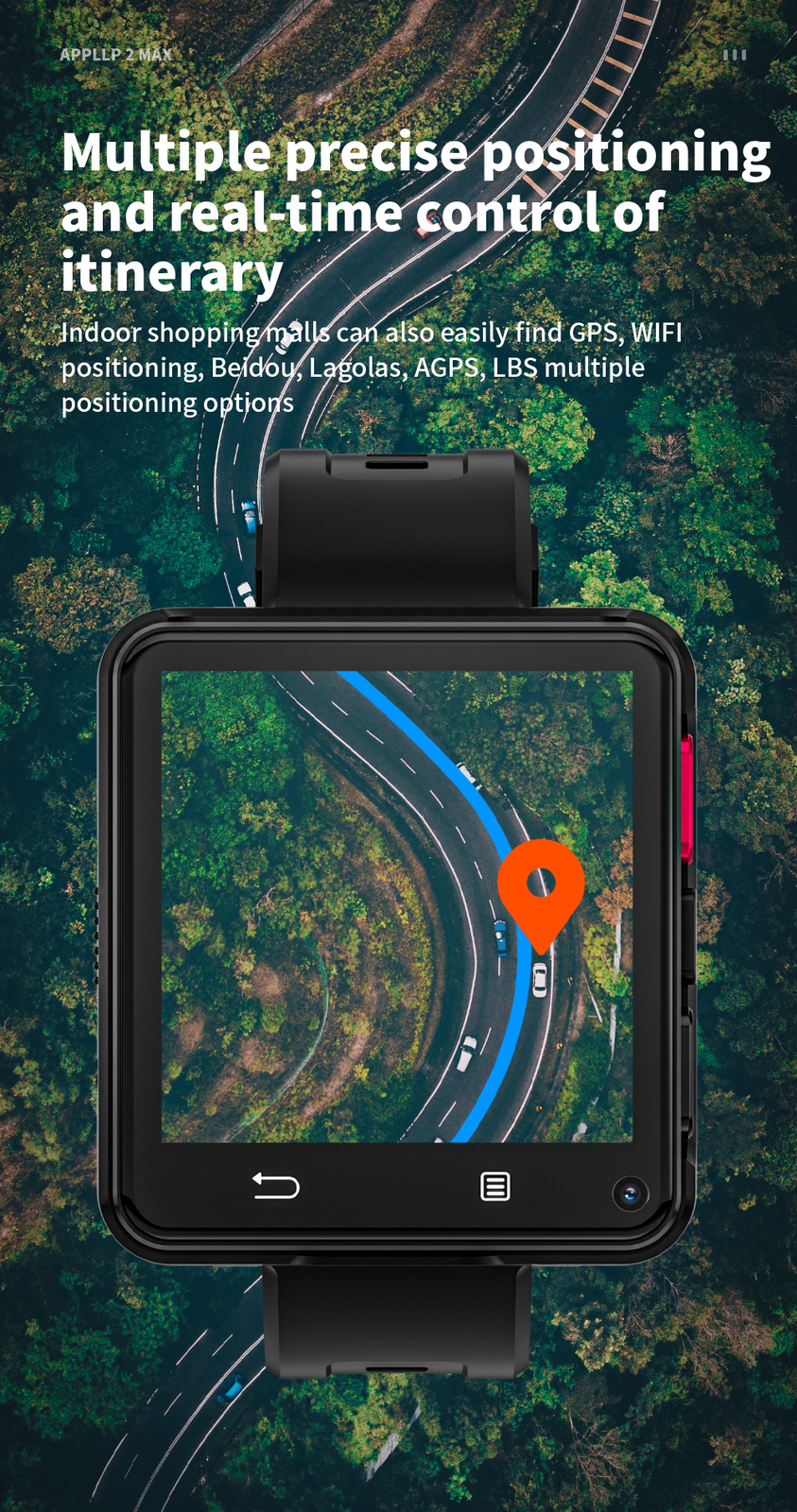 Smart Watch GPS 4G WIFI 2.64 Inch Touch Screen Sports Dual Camera Phone Watches