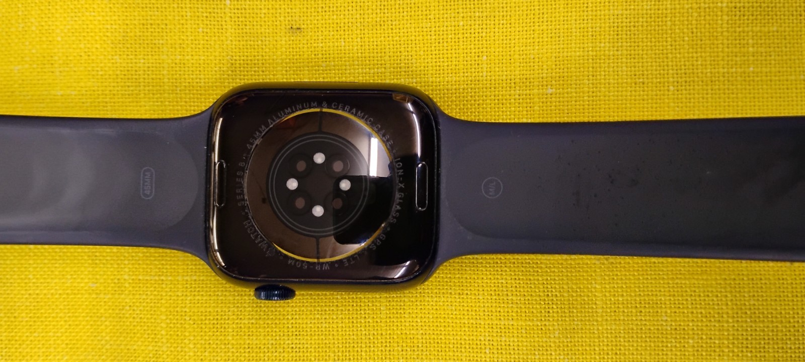 Apple Watch Series 8 45mm Midnight Aluminum Case with Sport Band, M/L (GPS +…