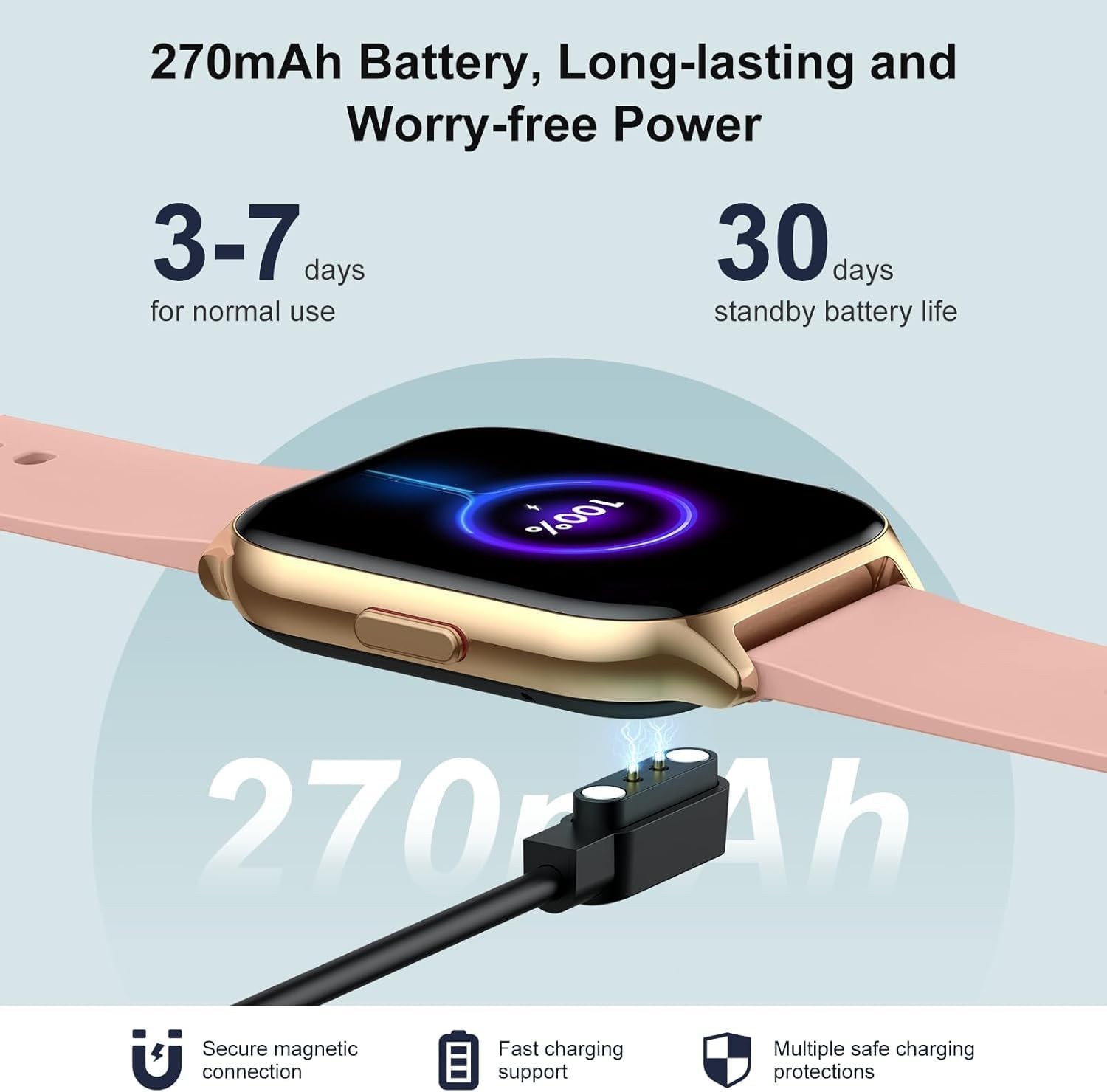 Smart Watch for Men Women, 2.01″ HD Display Fitness Tracker with 107 (828