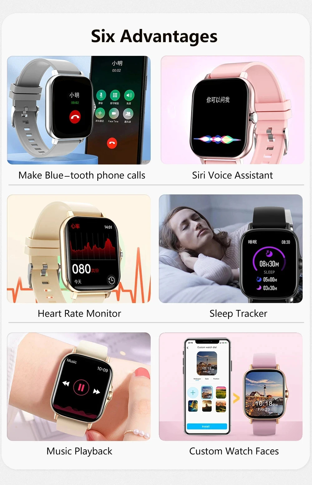 2026 Smart Watch For Men/Women, Waterproof Smartwatch Bluetooth iPhone Samsung