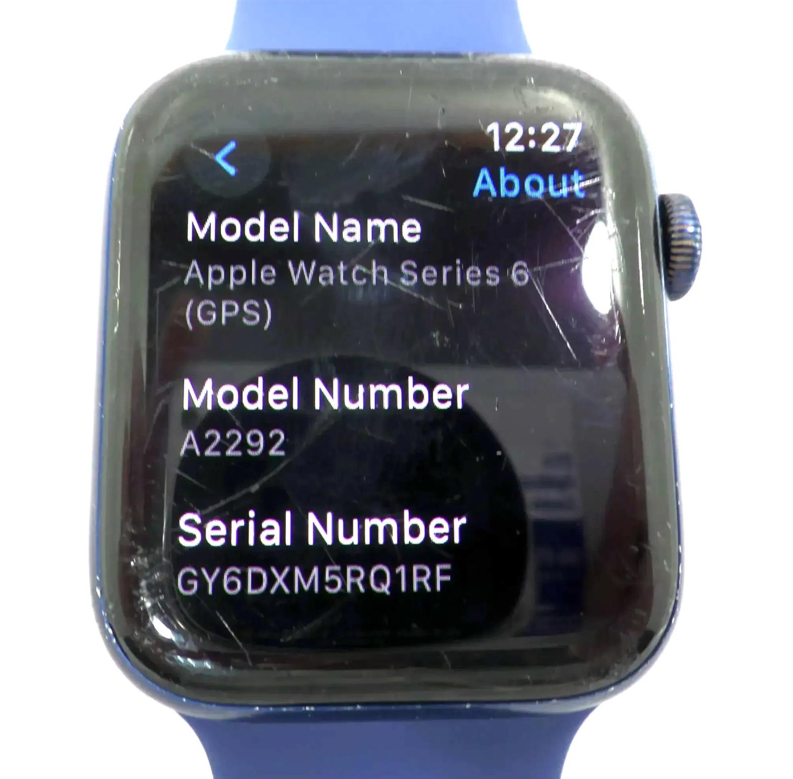 APPLE Watch Series 6 GPS – 44MM Aluminum Case A2292 – Blue