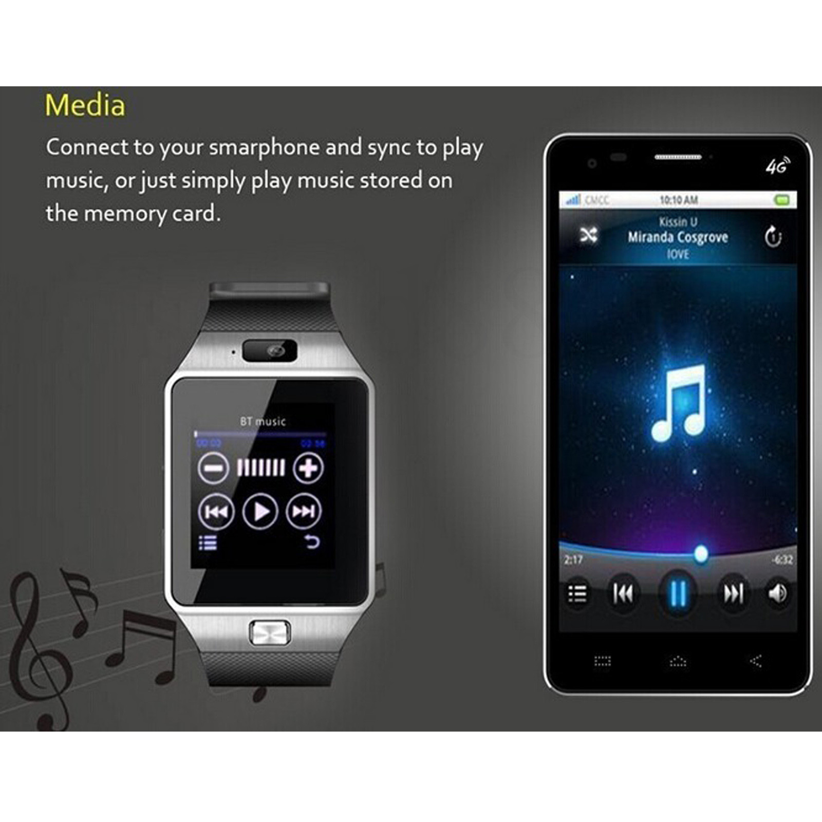 Bluetooth Wrist Smart Watch Phone GSM SIM Unlocked Watch Phone Men Women Watches