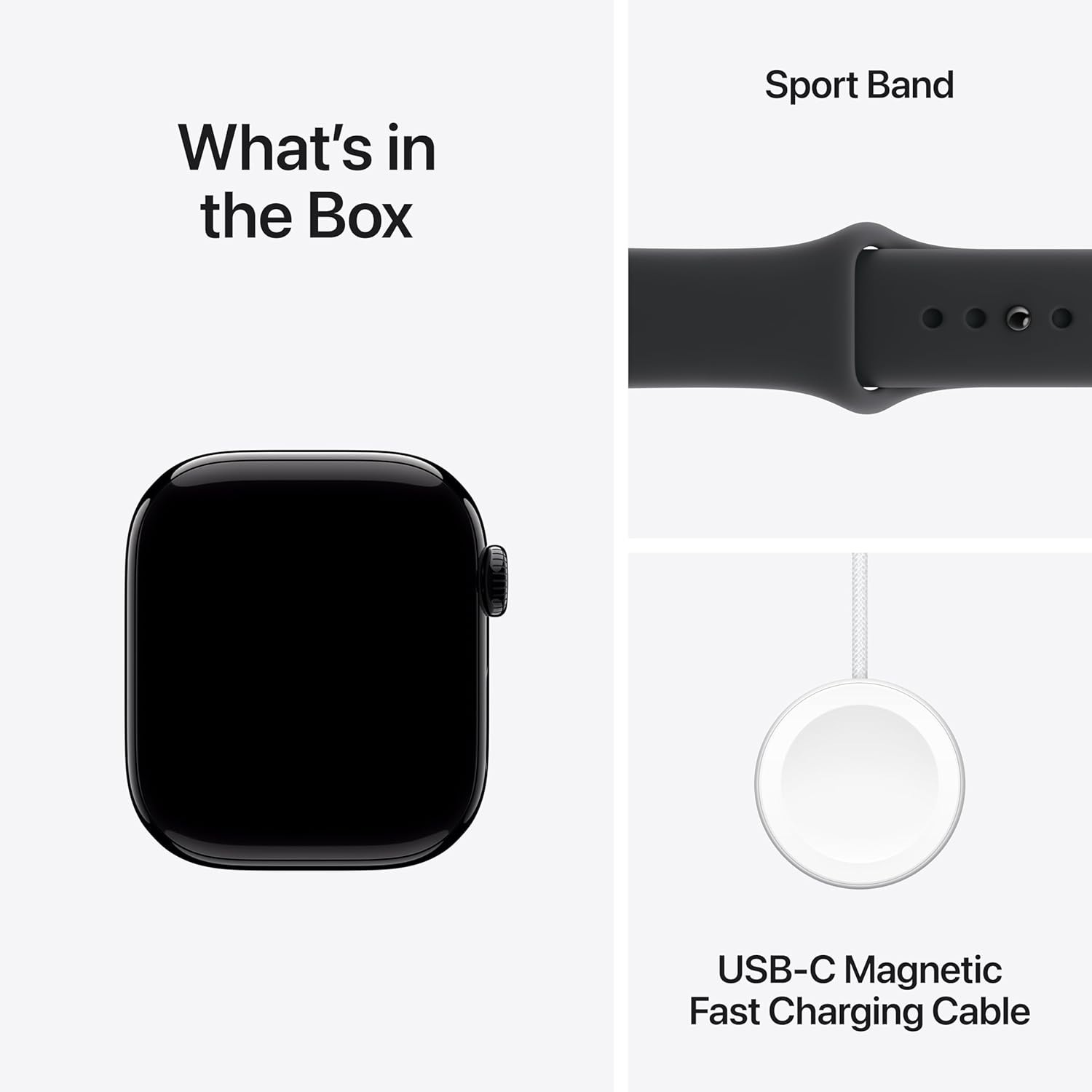 Apple Watch Series 11 42mm GPS Jet Black w/ S/M Black Sport Band MEQT4LW/A