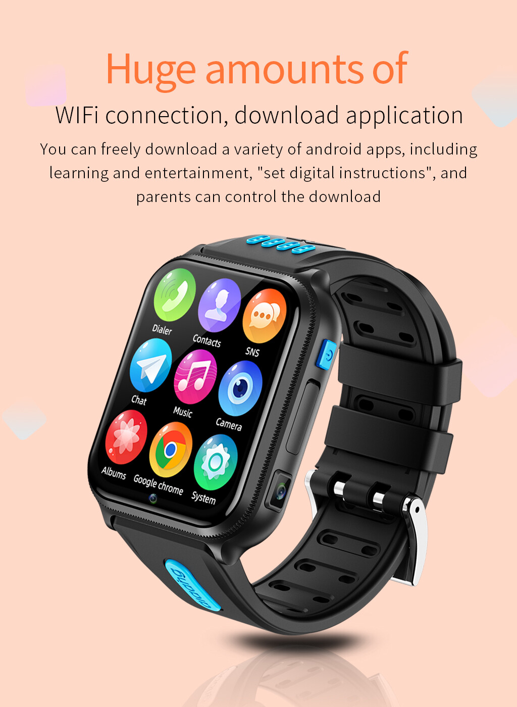 4G Kids Smart Watch Wifi Smartwatch with Two Way Call Video Calling for Boy Girl