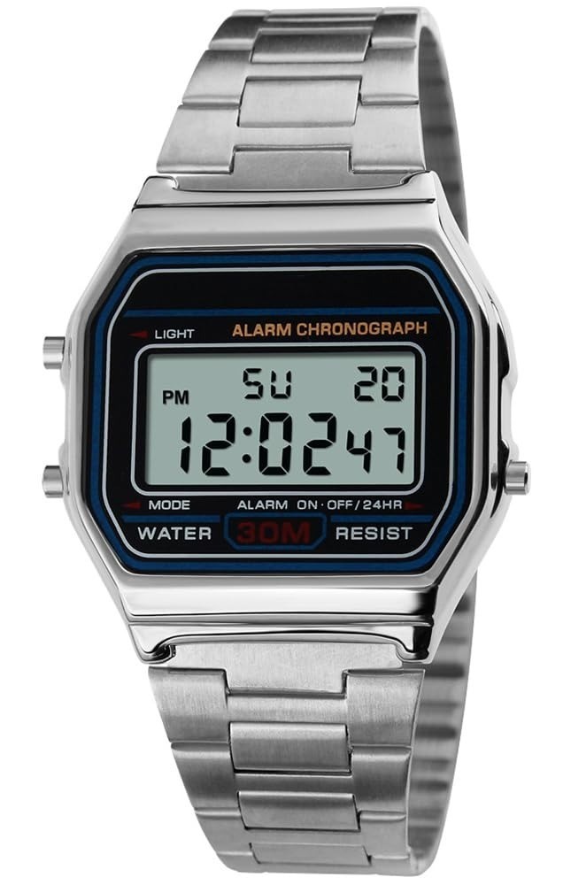 PASOY Men’s Digital Waterproof Sport Watch with Stopwatch