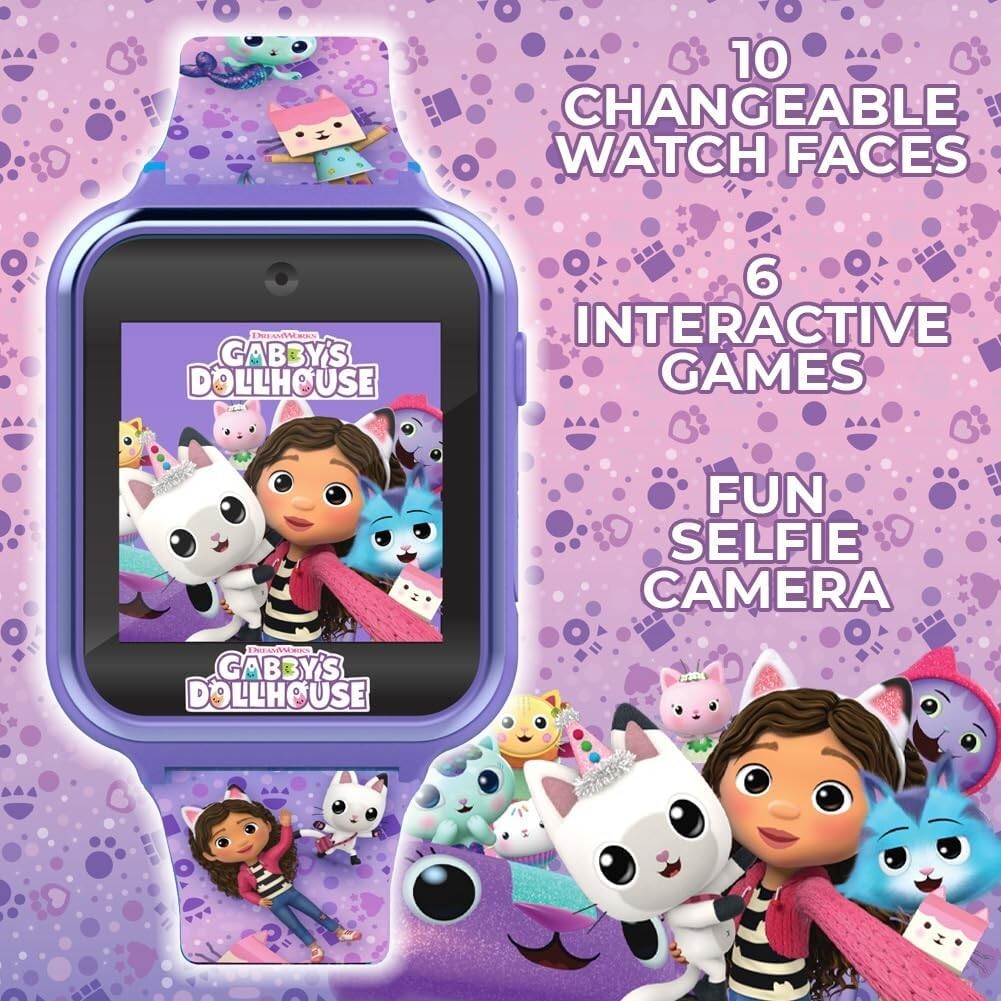 3+ Years Gabby’s Doll House Purple Kids Watch – Learning, Fun & No Internet!%/`