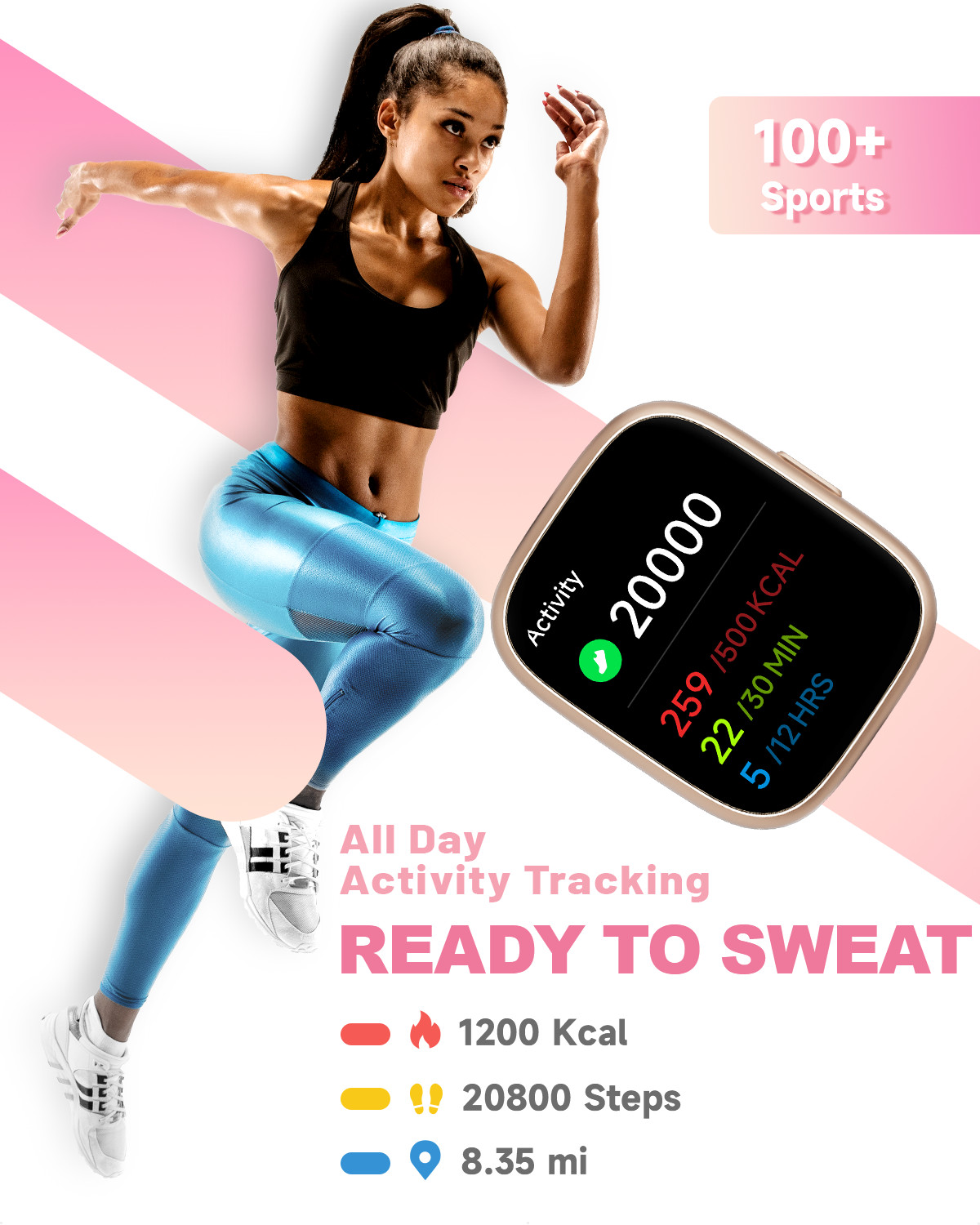 TOOBUR Smart Watch For Men/Women, Waterproof Smartwatch for iPhone Samsung Andro