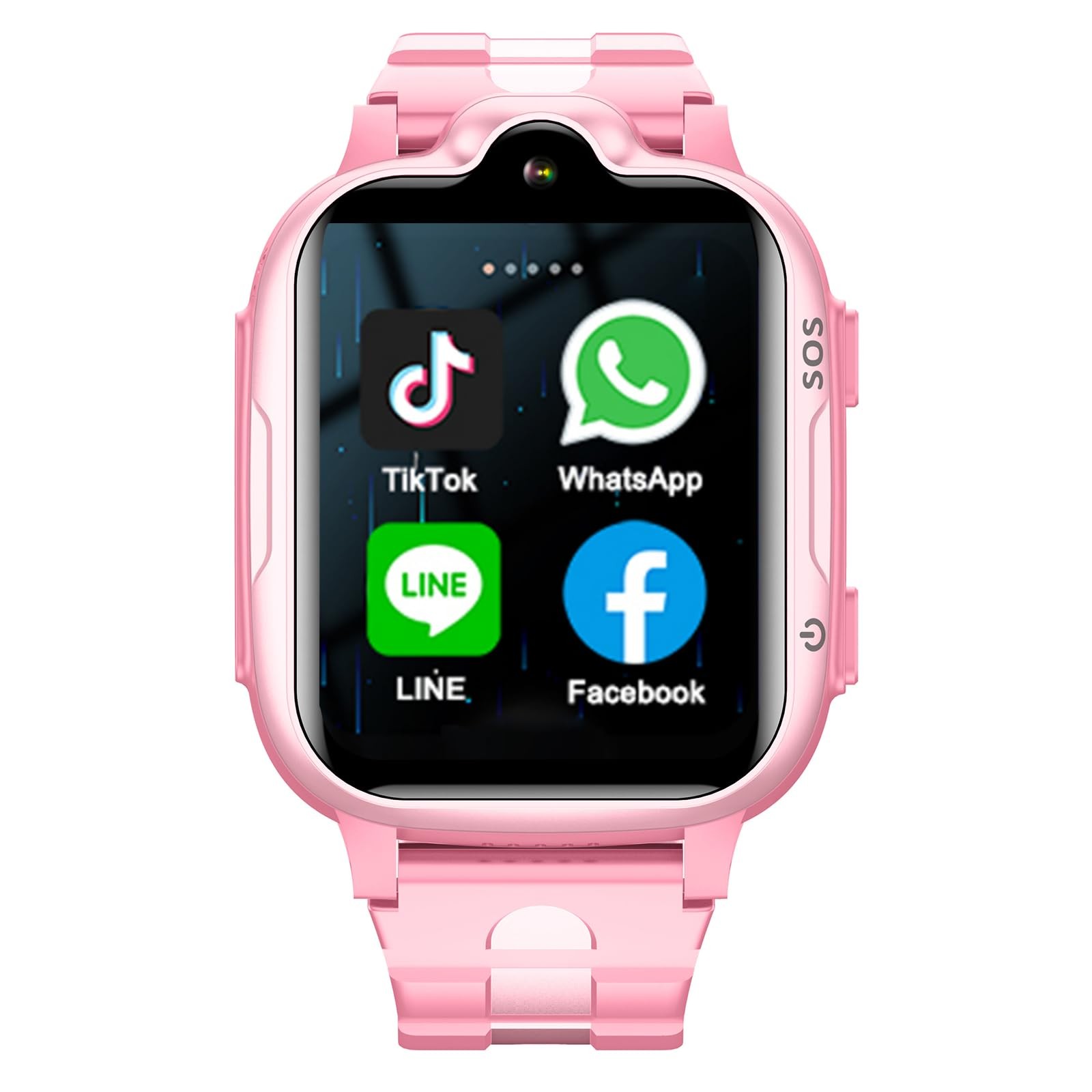 Mjvv 4G Gps Smart Watch For Kids Calling Whatsapp Line Facebook Tiktok Tracker