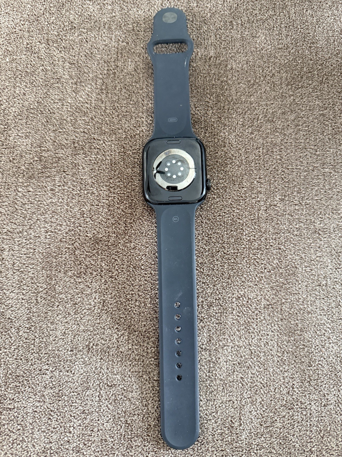 Apple watch series 10 46mm gps black, band size m/l; never used no box