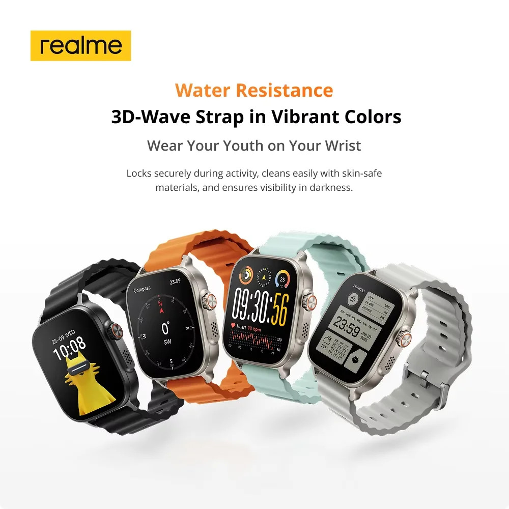 realme watch 5 1.97″ 600nits AMOLED 460mAh+Support GPS GNSS Global Version
