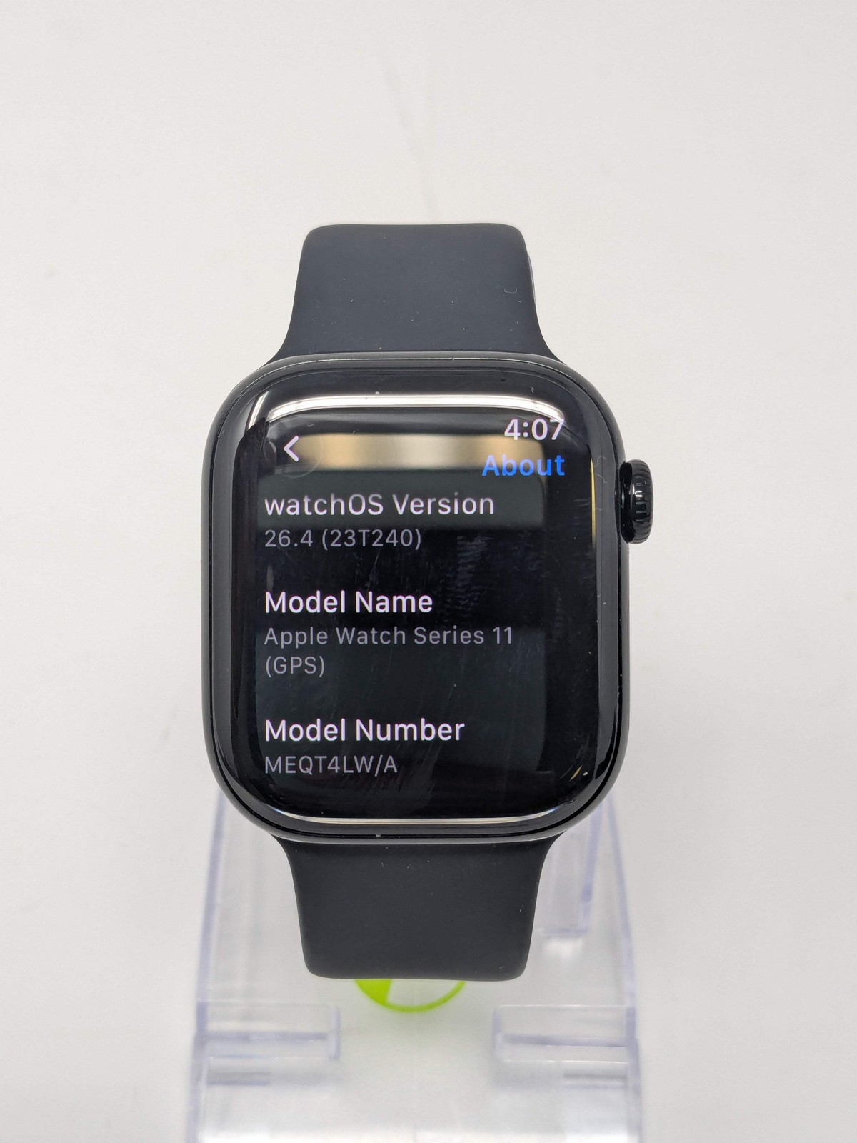 GPS Only Apple Watch Series 11 42MM Jet Black Aluminum Midnight Sport Band