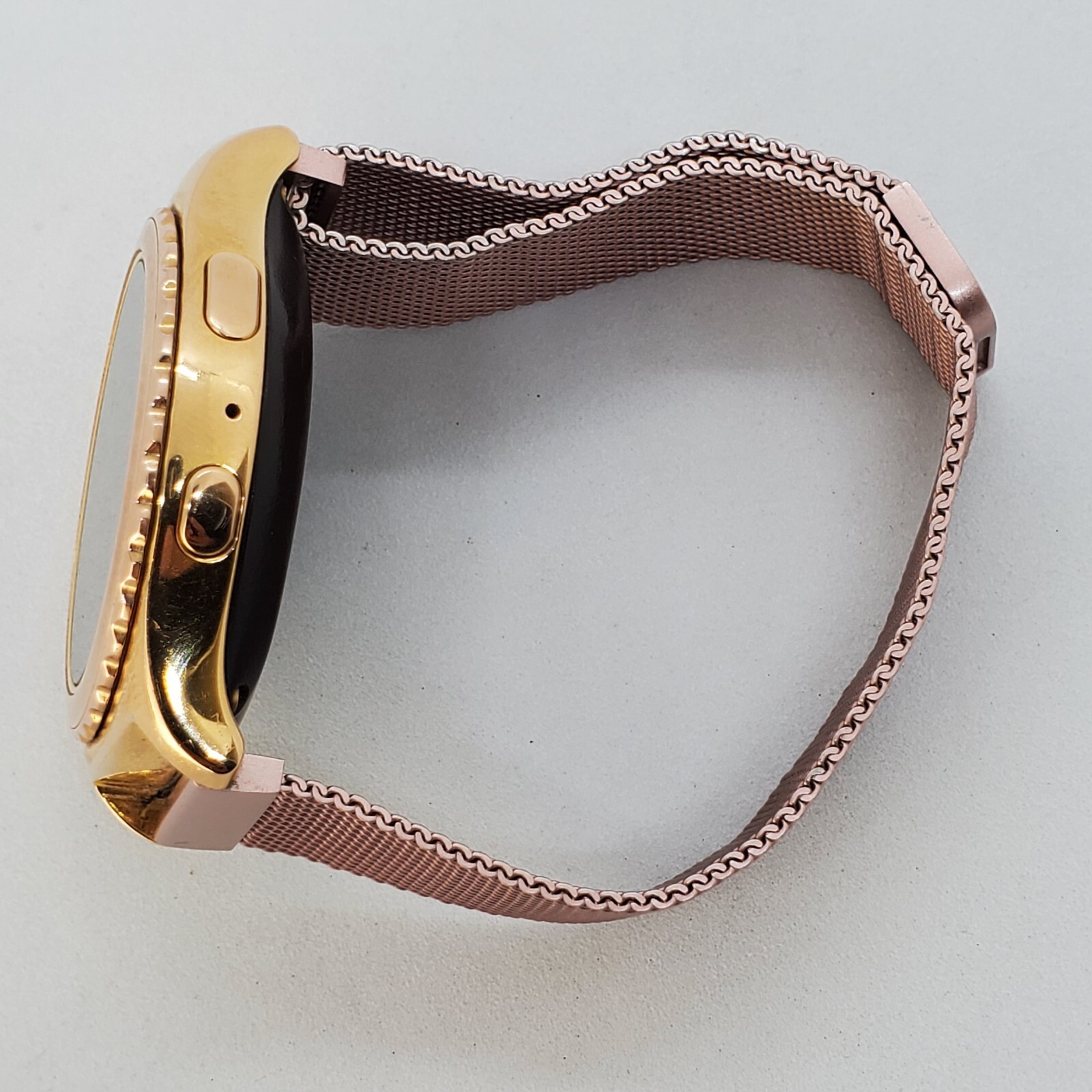 Samsung Galaxy Gear S2 40MM Rose Gold Case Rose Gold Milanese Band Working