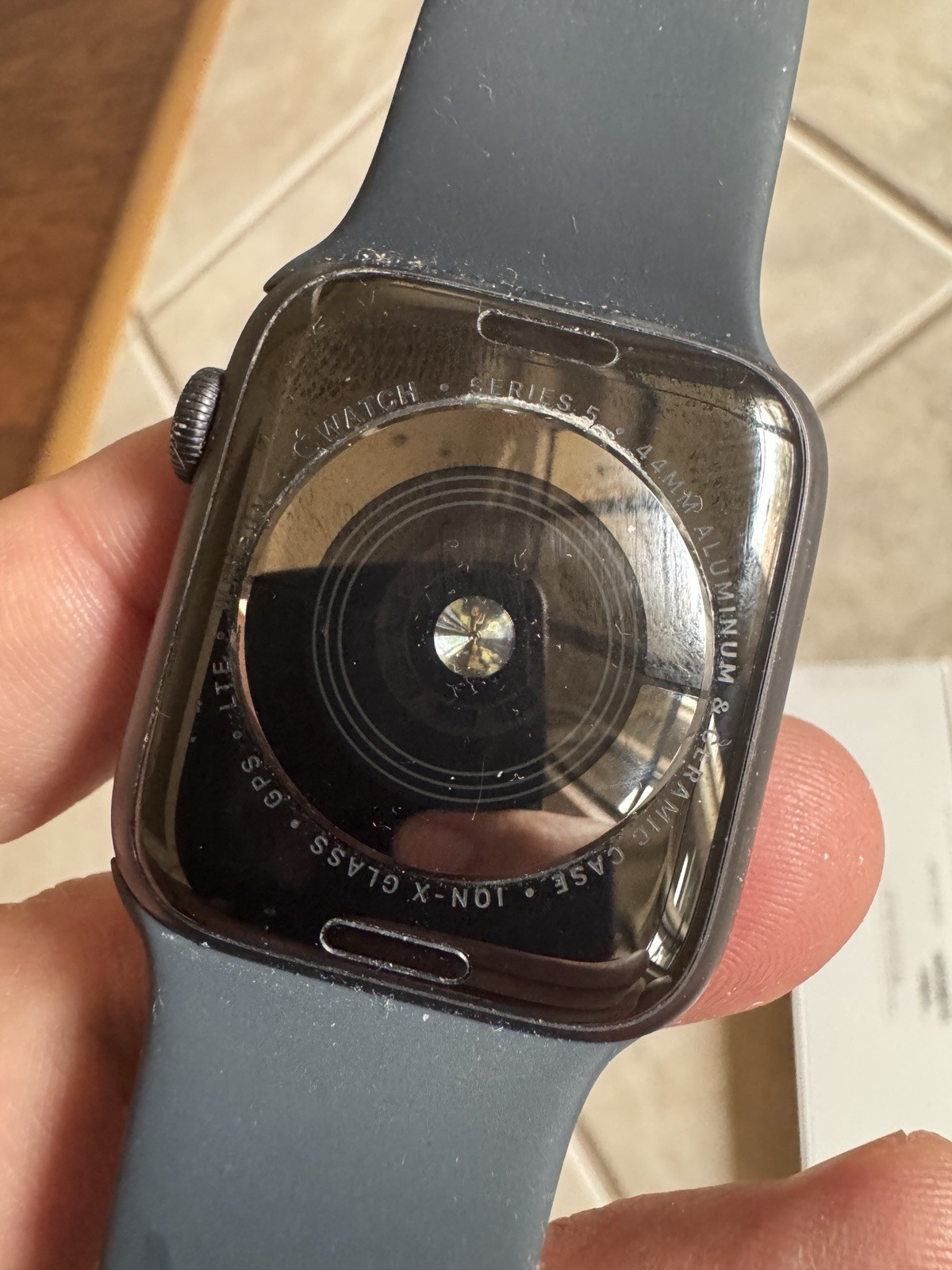 Apple Watch Series 5 44mm Black Aluminum Case with Black Sport Band GPS