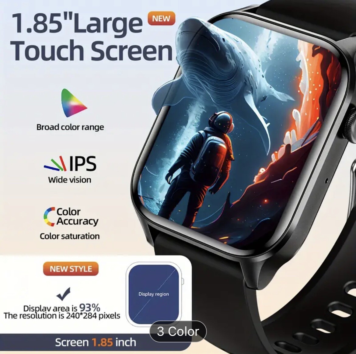 Smartwatch W Call Function, Touchscreen , Fitness And Activity Tracker.