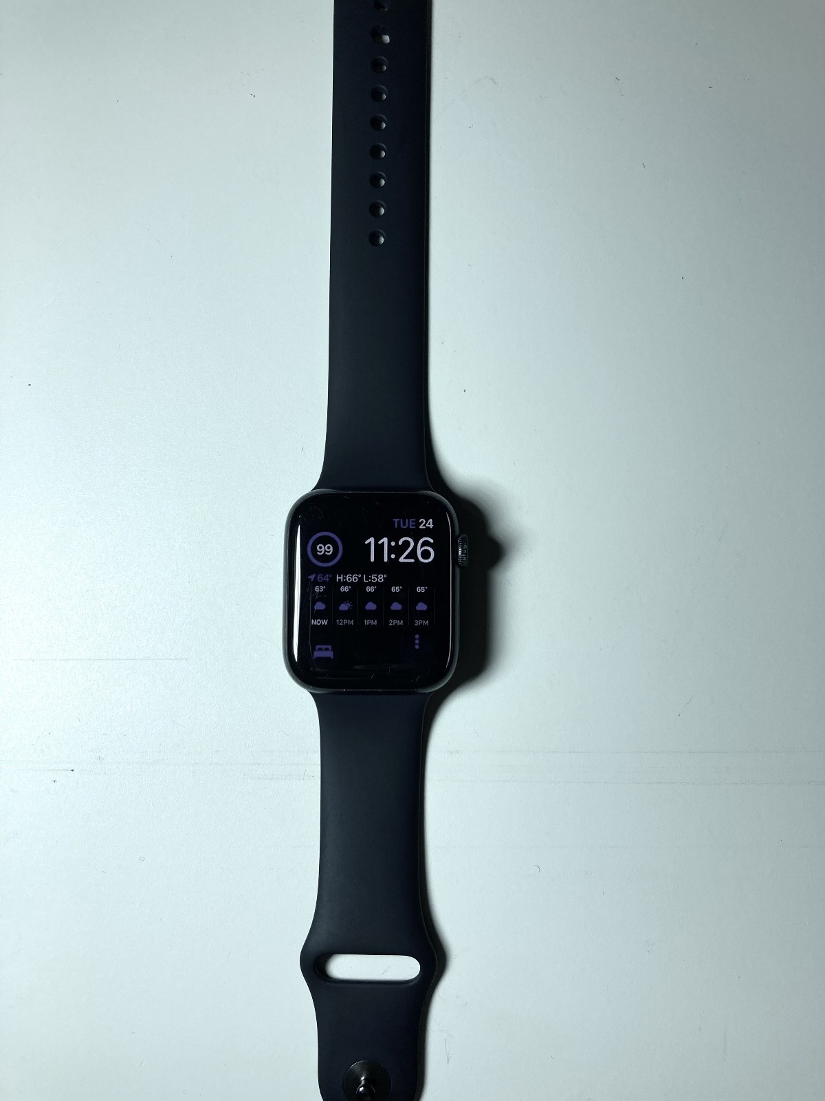 Apple Watch SE 1st Gen 44mm Black Sport Band No Cellular