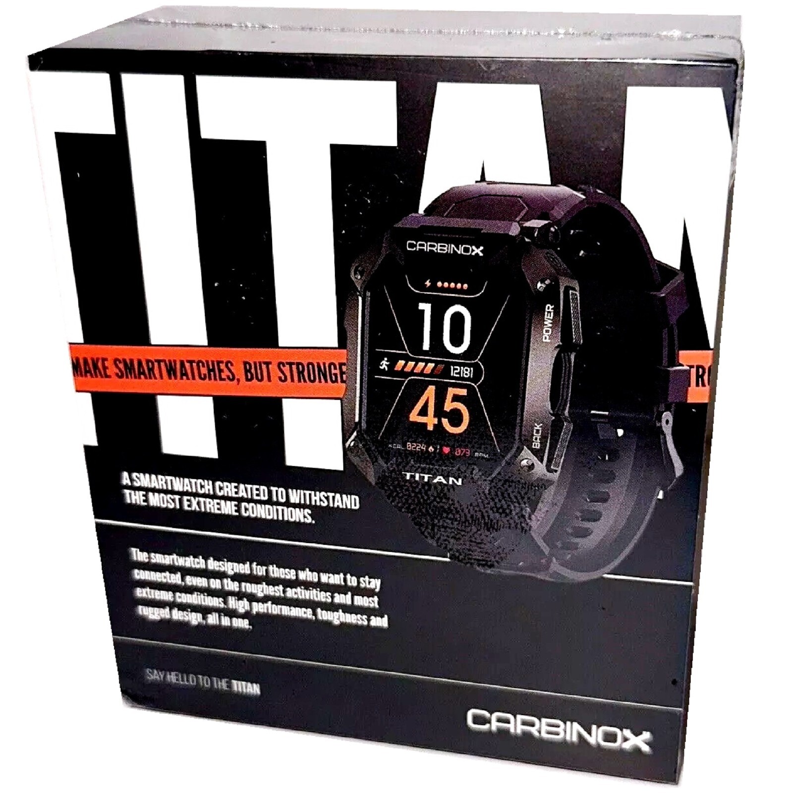 CARBINOX Titan Smartwatch IP69K Waterproof Rugged Smart Watch NEW SEALED BOX