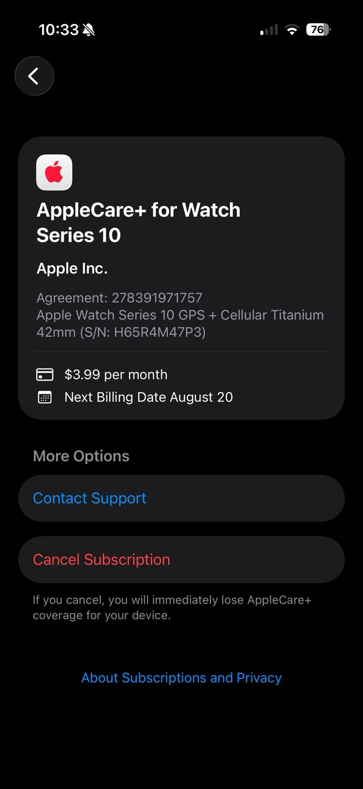 Apple Watch Series 10 42mm Gold Titanium GPS + Cellular Excellent