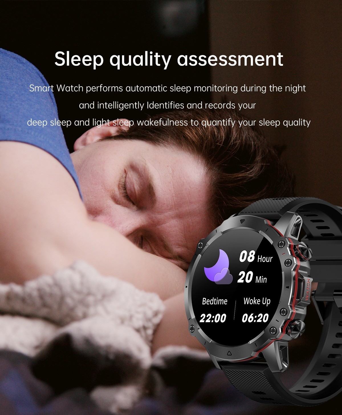 Smartwatch for Men 1.43″ HD Bluetooth Call 110+ Sports 400mAh IP67 Waterproof