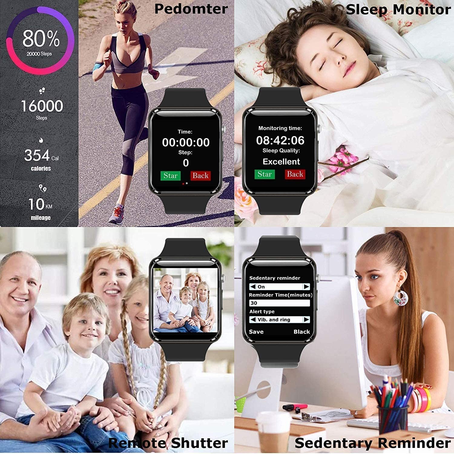 Bluetooth Smart watch Touchscreen make call and text