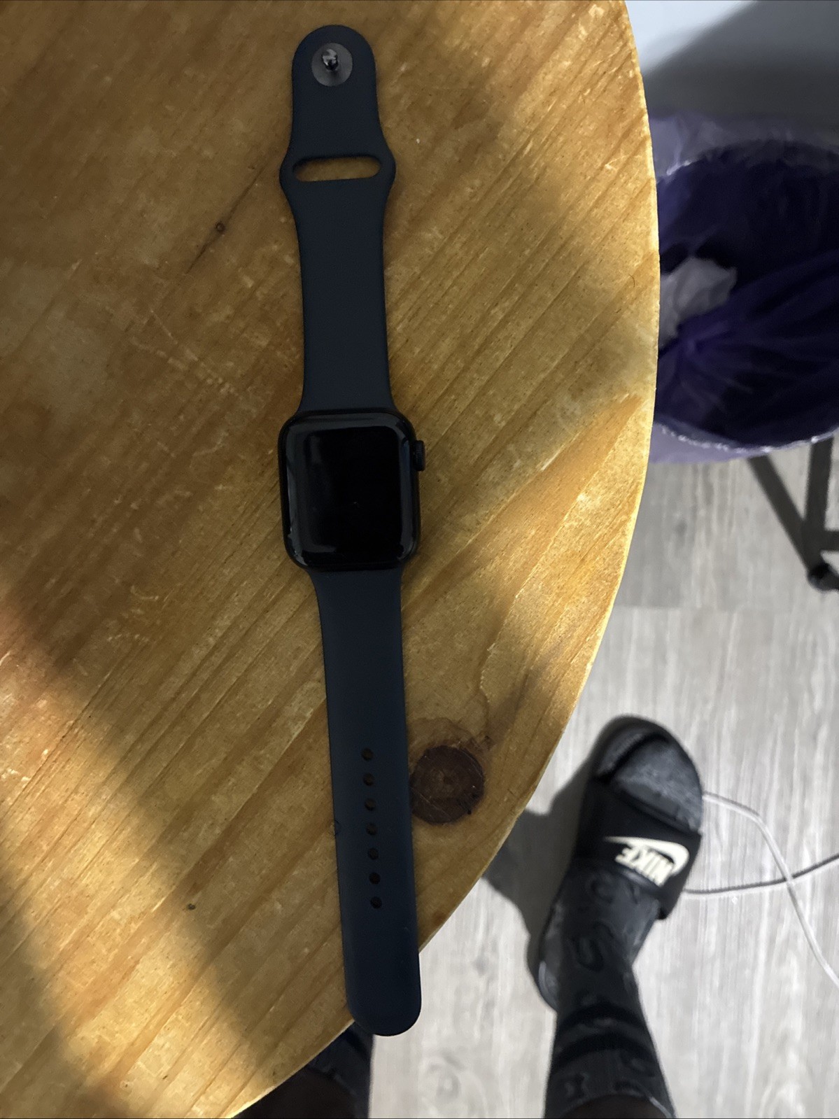 Apple Watch Series 6 44mm Blue Aluminum Case with Black Sport Band (A2292)