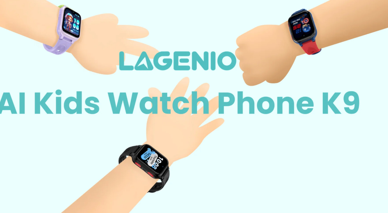 LAGENIO AI Kids Smart Watch K9, 4G, SOS Function, Safety Calling, GPS Position.