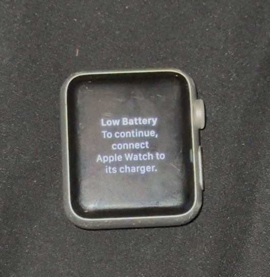 Apple Watch Series 1 38mm Silver Aluminum Case Gray Band Unlocked iOS