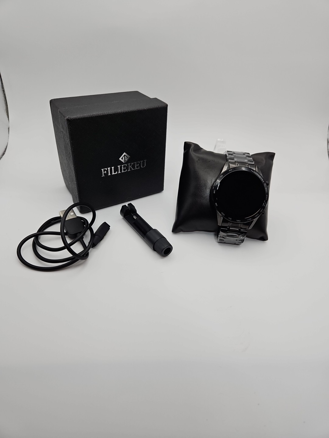 FILIEKEU Men Smart Watch for Android iOS, Bluetooth Calls Voice Chat with Hea