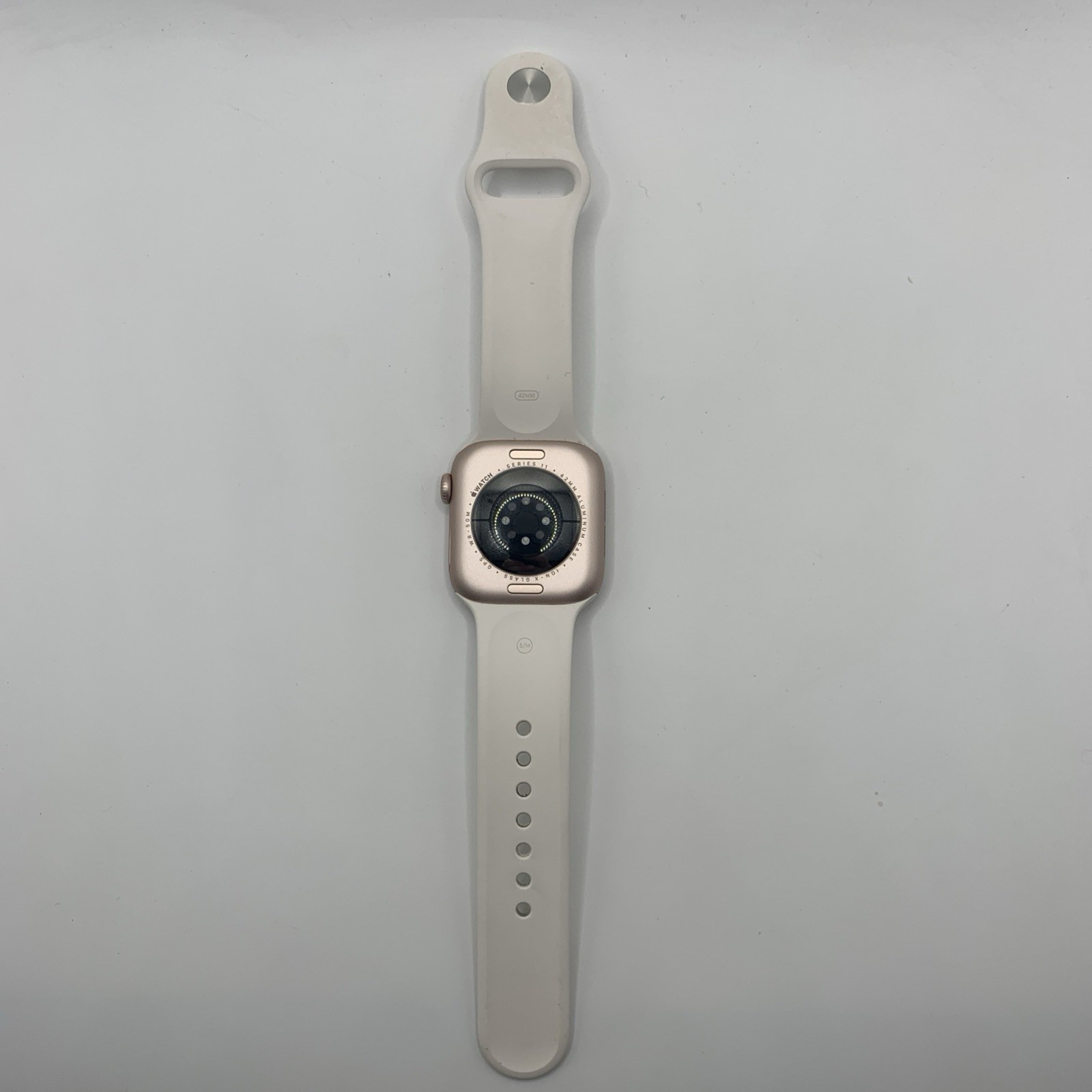 Apple Watch Series 11 42mm GPS Rose Gold Case w/ Light Blush Sport S/M Reset