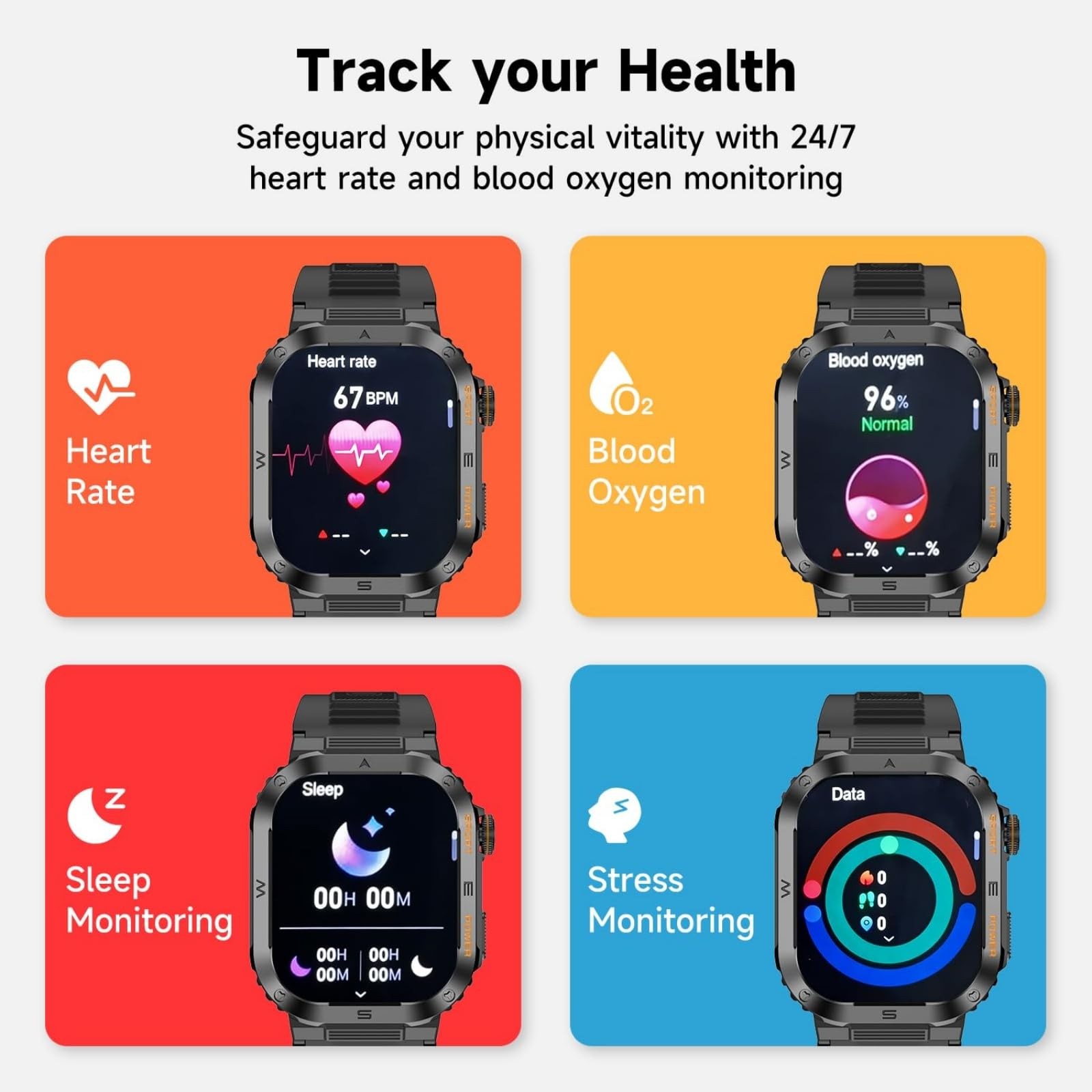 Fanchengzi Military Smartwatch For Men 2.01 Hd Screen Reloj Inteligente Para