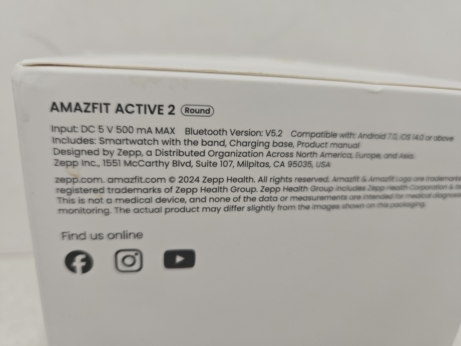 Amazfit Active 2 Premium Version 44mm Fitness Smart Watch Leather Band