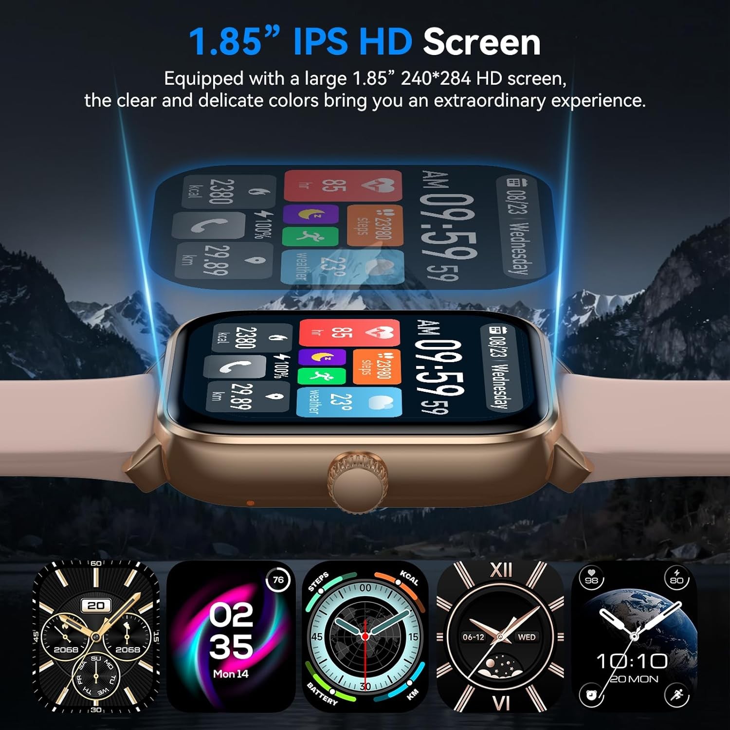 Smart Watches for Men Women with Alexa Built-in, Bluetooth Call, Android/iPhone