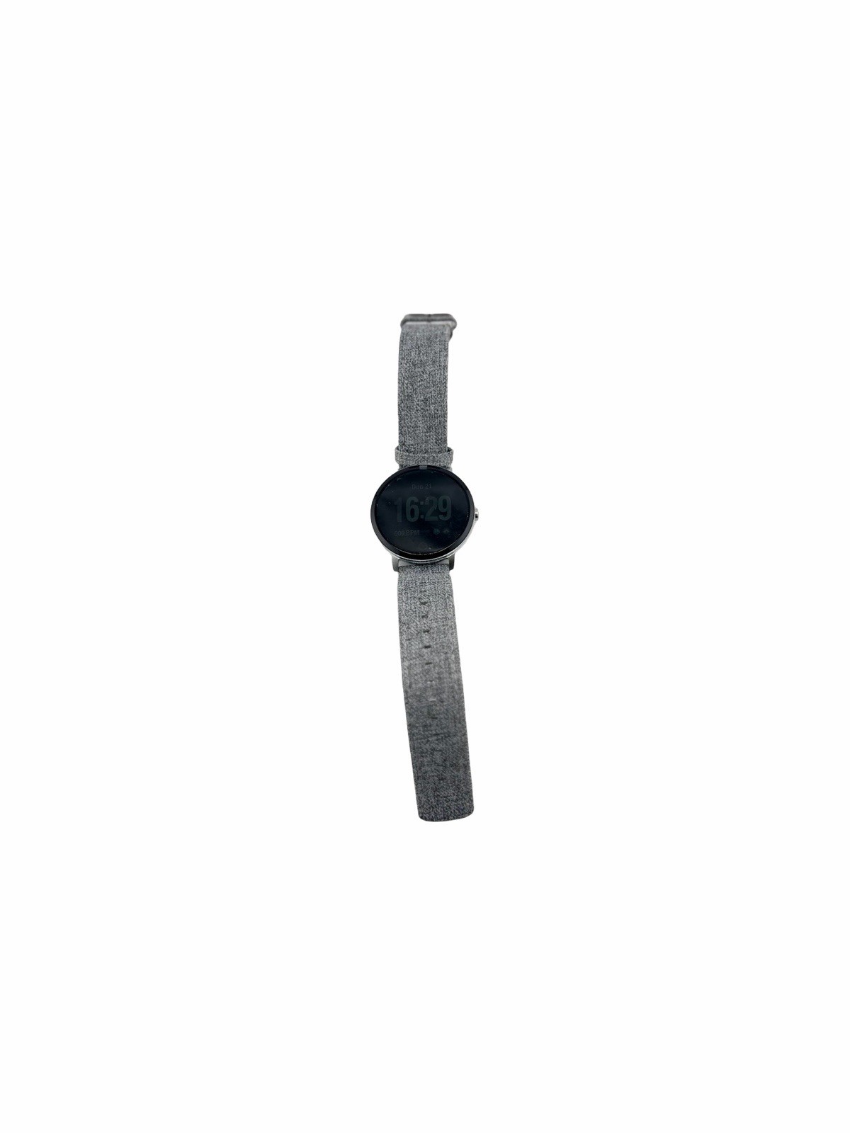 Smart Life Round Smart Watch Silver Fabric Band Fitness Tracker Tested Unlocked
