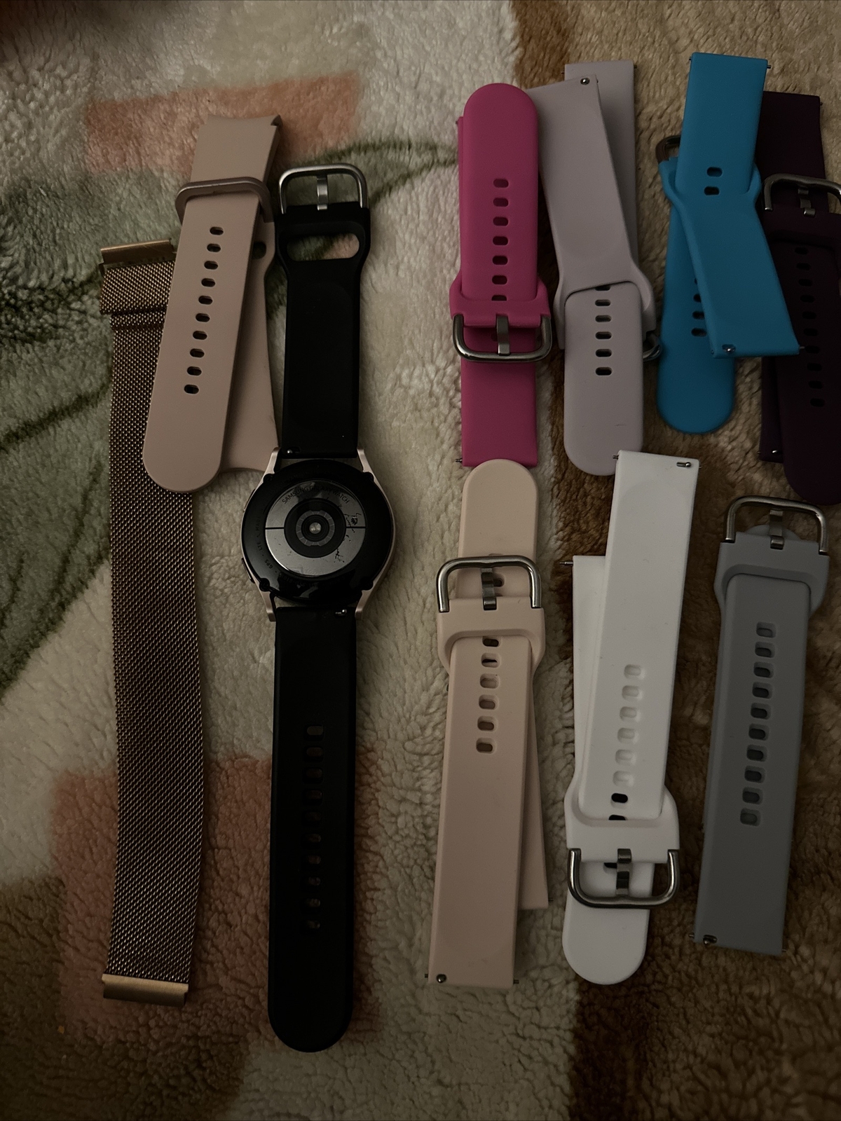 Samsung Galaxy Watch4 SM-R865 40mm Aluminum Case with Sport Band – Pink Gold…