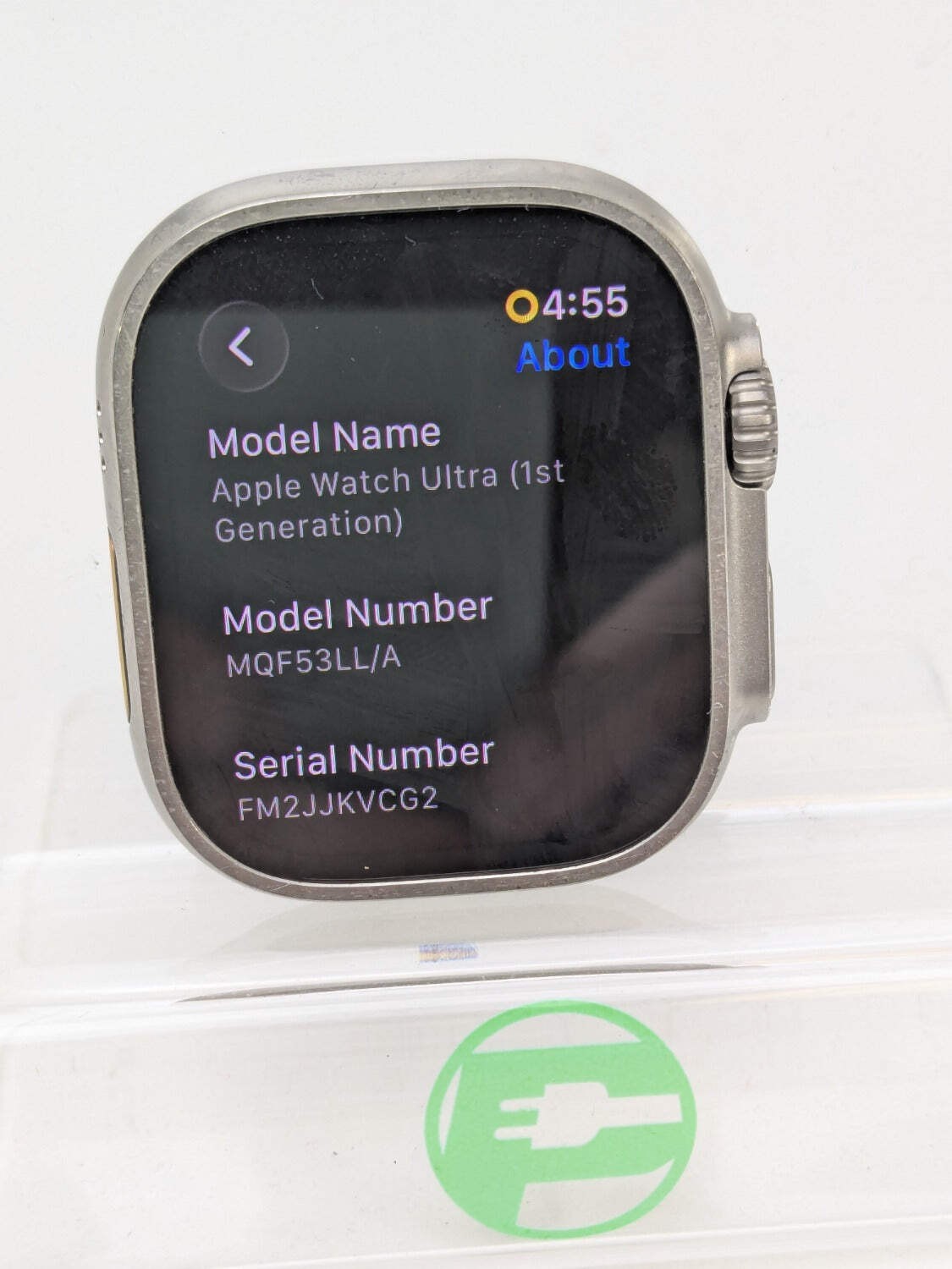 GPS Only Apple Watch Ultra 49MM Natural Titanium MQF53LL/A Face Only