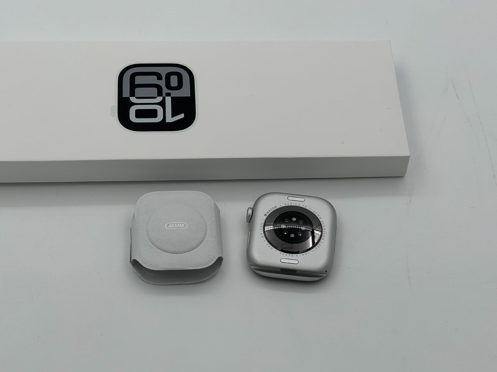 Apple Watch Series 10 46mm GPS Silver Denim Sport Band M/L | MWWM3LW/A