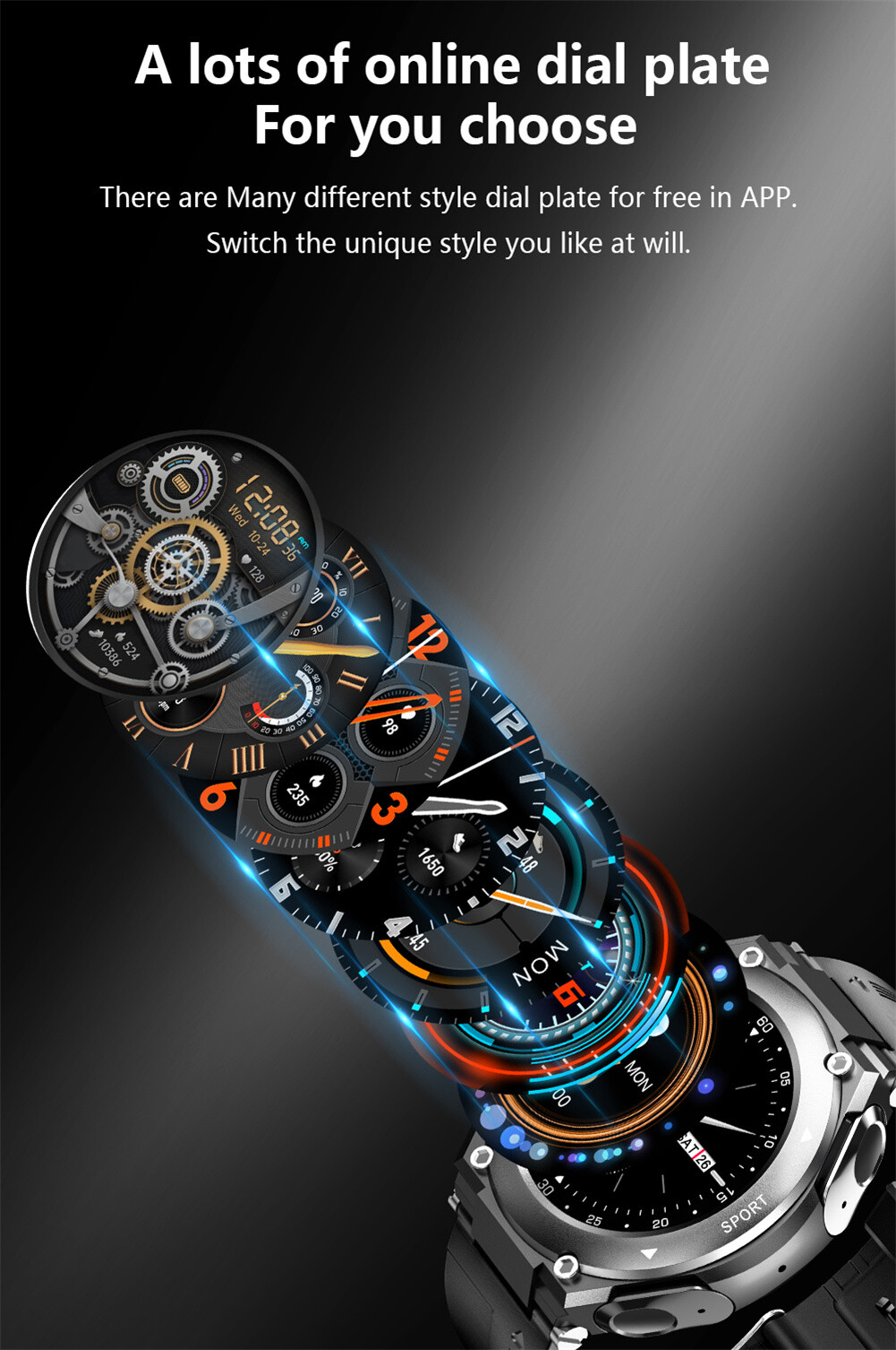 Bluetooth Headset Smart Watch 2 in 1 Activity Fitness Tracker Music Wristwatches