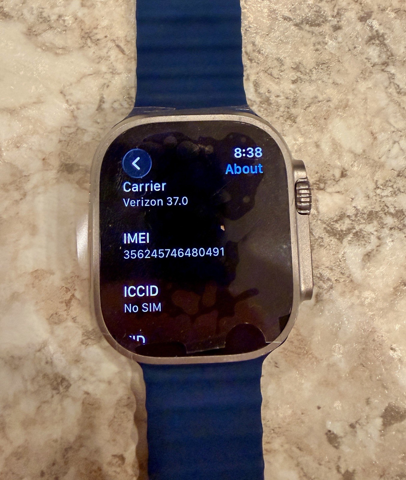 Apple Watch Ultra 2 49mm Natural Titanium GPS+Cellular Blue Ocean Band -OPEN BOX